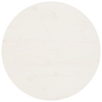 Produktbild för Bordsskiva vit Ø70x2,5 cm massiv furu