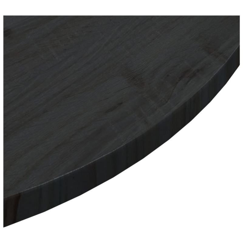 Produktbild för Bordsskiva svart Ø90x2,5 cm massiv furu