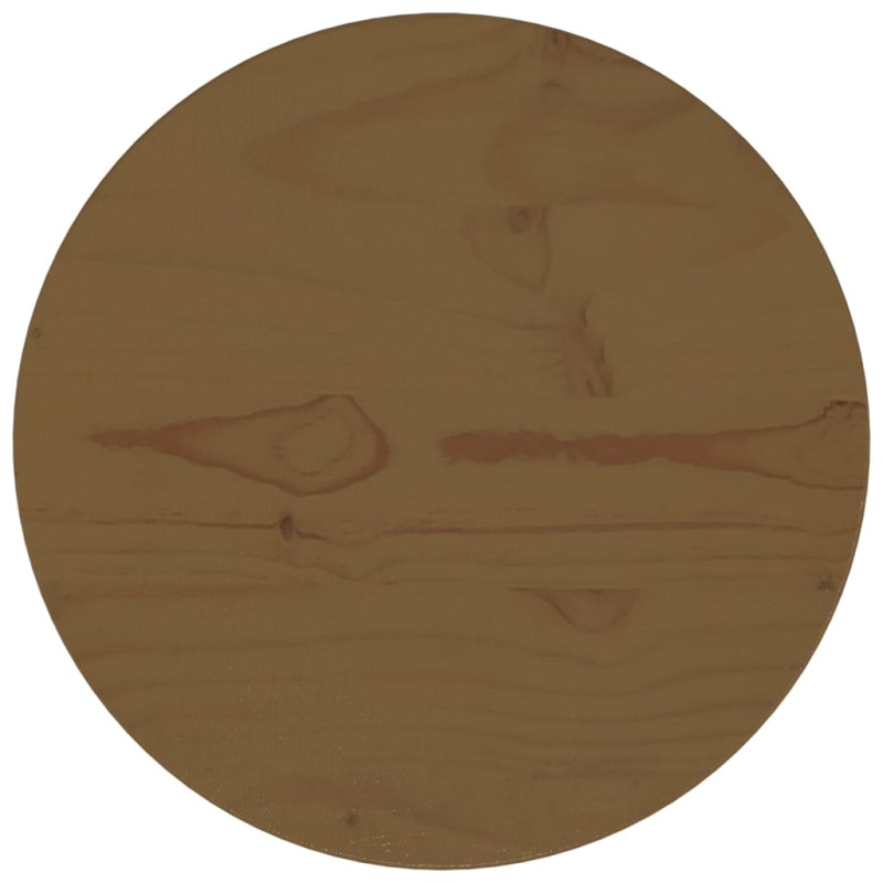 Produktbild för Bordsskiva brun Ø30x2,5 cm massiv furu
