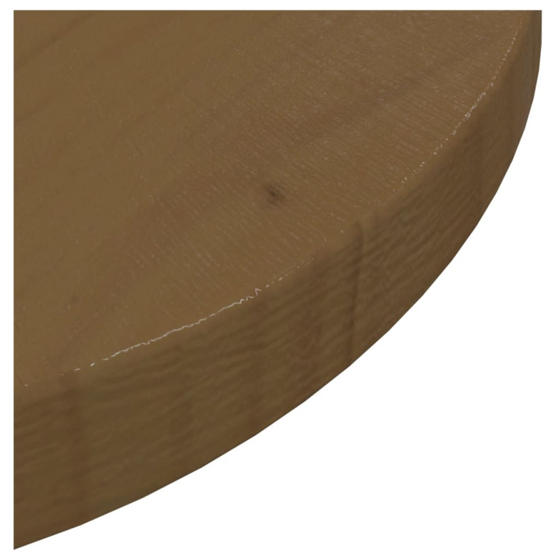 Produktbild för Bordsskiva brun Ø30x2,5 cm massiv furu