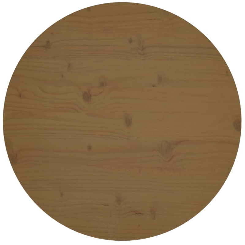 Produktbild för Bordsskiva brun Ø60x2,5 cm massiv furu