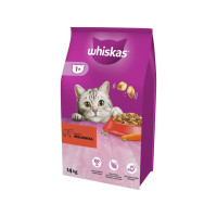 Produktbild för Whiskas tørfoder til voksne katte med oksekød