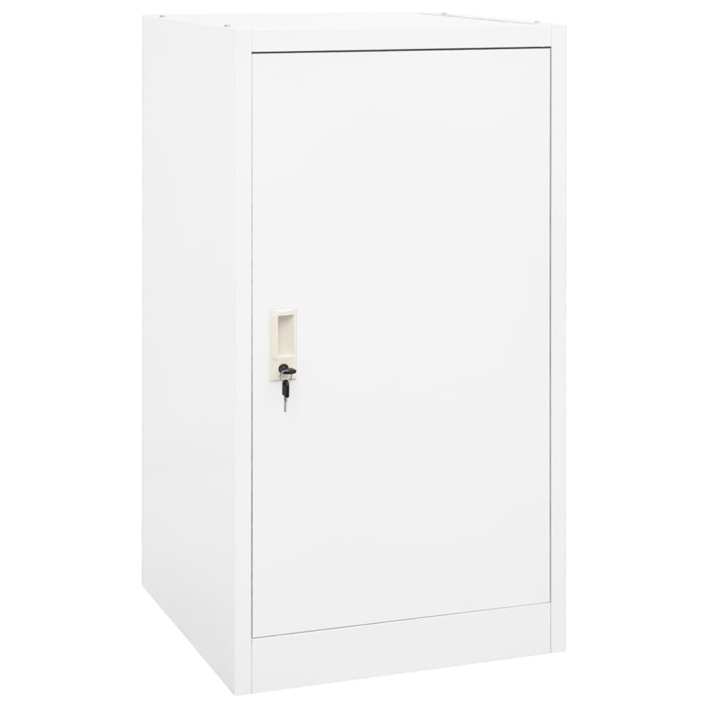Produktbild för Sadelskåp vit 53x53x105 cm stål