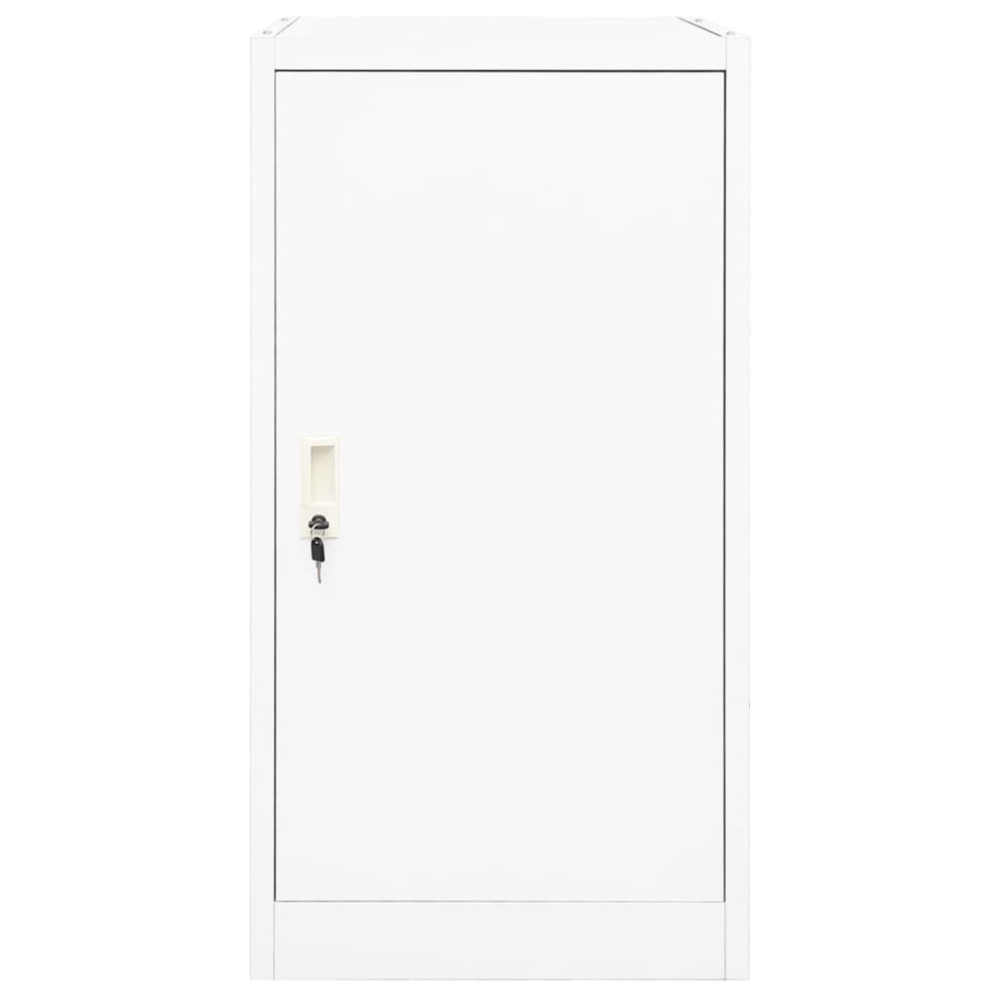 Produktbild för Sadelskåp vit 53x53x105 cm stål