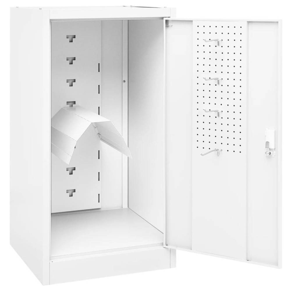 Produktbild för Sadelskåp vit 53x53x105 cm stål