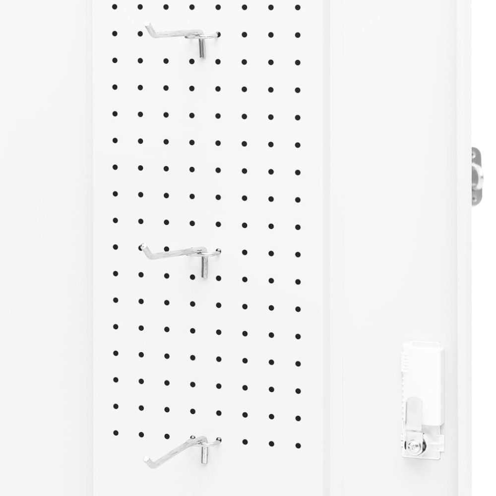 Produktbild för Sadelskåp vit 53x53x105 cm stål