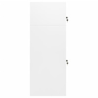 Produktbild för Sadelskåp vit 53x53x140 cm stål