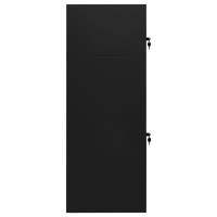 Produktbild för Sadelskåp svart 53x53x140 cm stål