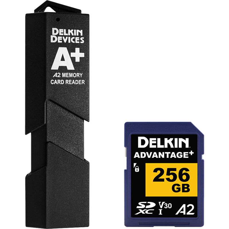Produktbild för Delkin Cardreader SD & MicroSD A2 (USB 3.1)