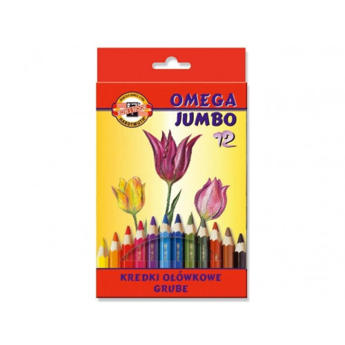 KOH-I-NOOR Koh-I-Noor Crayons Omega Jumbo 12 colors