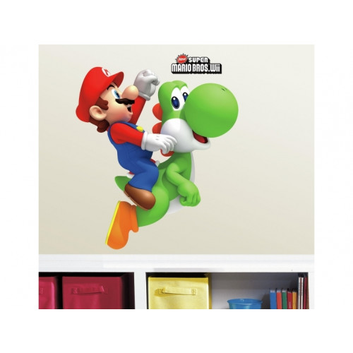 ROOMMATES Nintendo Super Mario Bros med Yoshi og Mario  Wallstickers