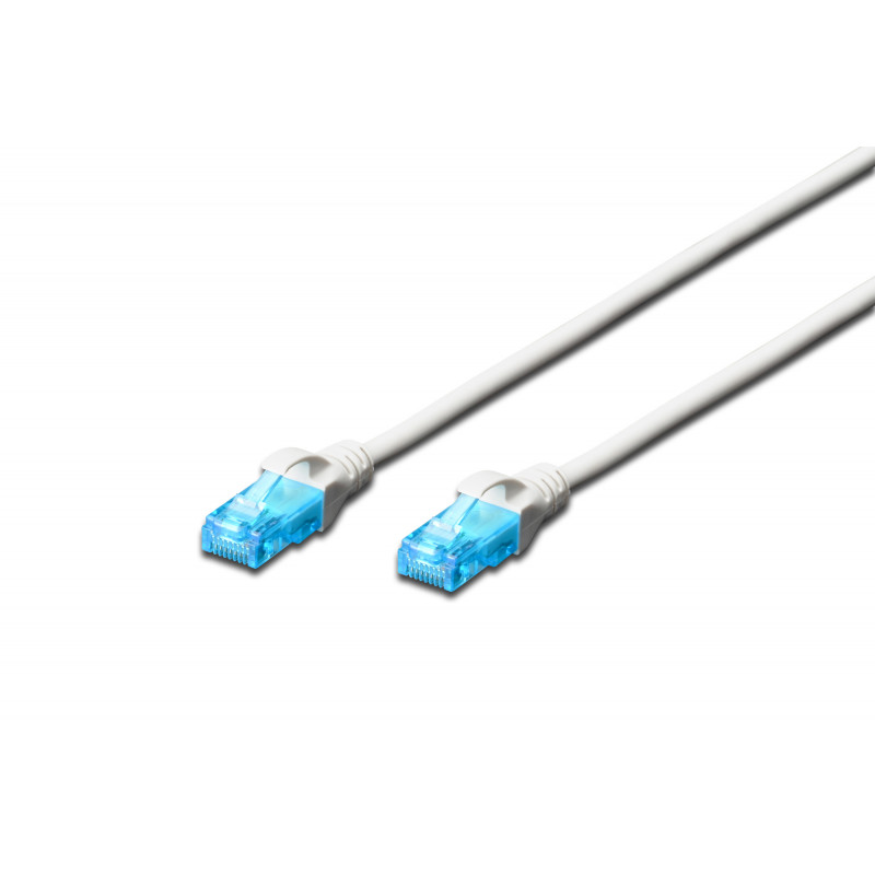 Produktbild för Digitus Cat5e, 0.5m nätverkskablar Vit 0,5 m U/UTP (UTP)