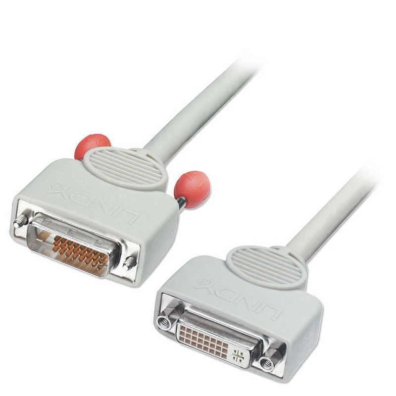 Produktbild för Lindy DVI-D/DVI-D 0.5m DVI-kabel 0,5 m Grå