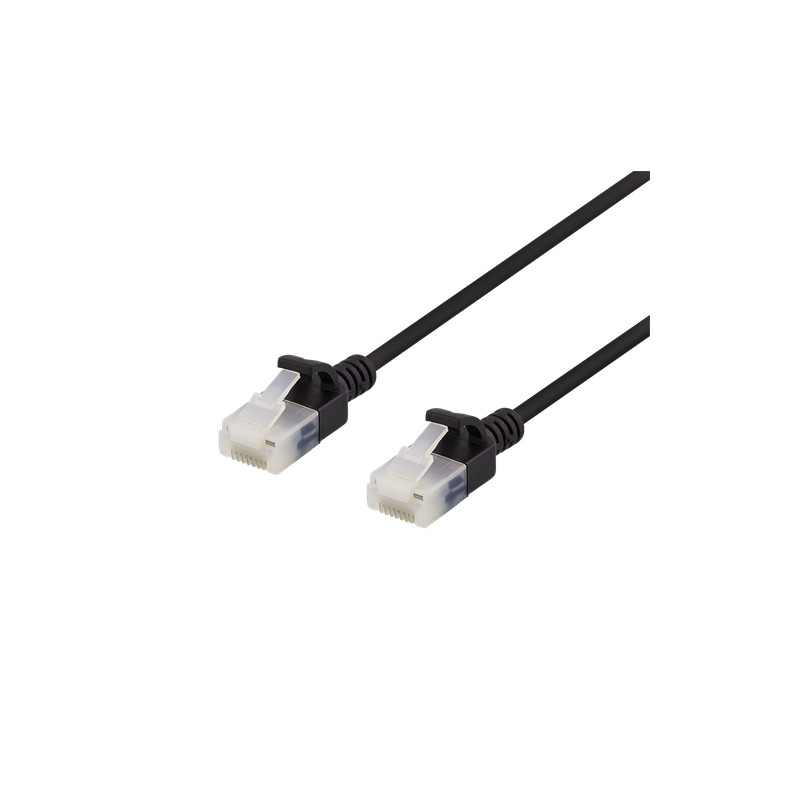 Produktbild för Deltaco UUTP-1057 nätverkskablar Svart 3 m Cat6a U/UTP (UTP)
