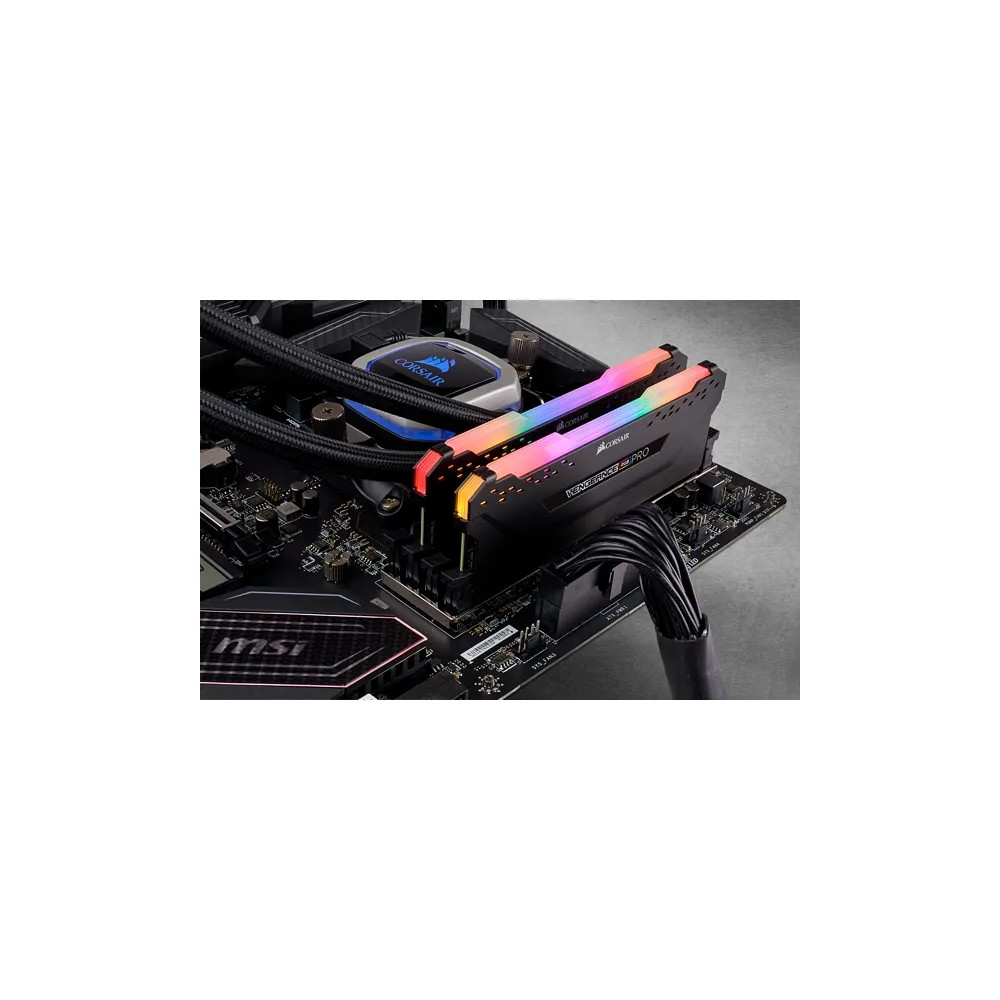 Produktbild för CORSAIR Vengeance RGB PRO - DDR4 - sats - 16 GB: 2 x 8 GB - DIMM 288-pin / PC4-25600 - ej buffrad