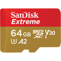 SANDISK SanDisk Extreme 64 GB MicroSDXC UHS-I Klass 3