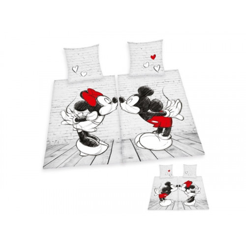 MCU Mickey og Minnie Mouse Sengetøj Partnerpakke- 100 procent bo...