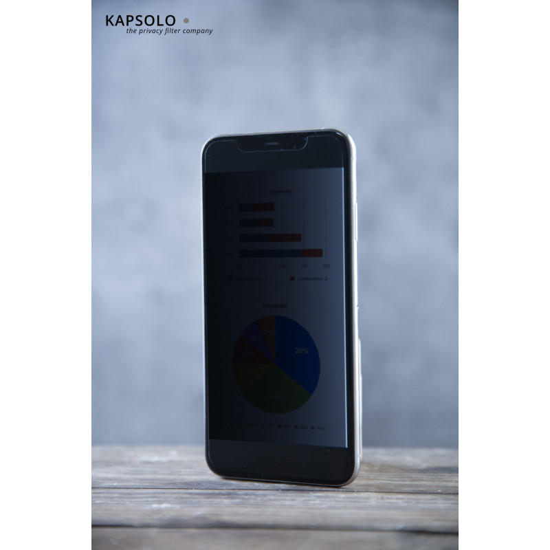 Produktbild för KAPSOLO Privacy 4-vägs sekretessfilter Motorola Moto G6 Play Skärmskydd, Screen Protection