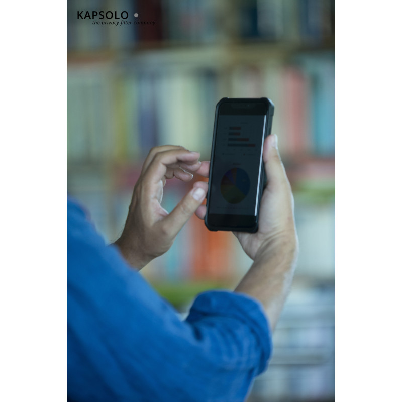 Produktbild för KAPSOLO Privacy 4-vägs sekretessfilter Motorola Moto G6 Play Skärmskydd, Screen Protection