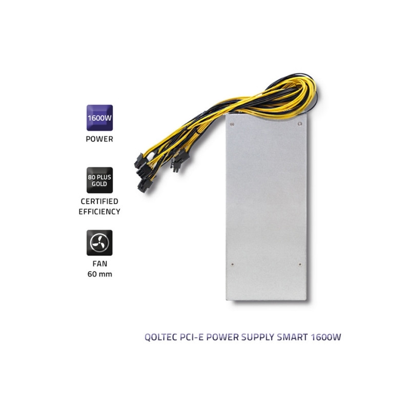 Produktbild för Qoltec 50177 strömförsörjningsenheter 1600 W Silver