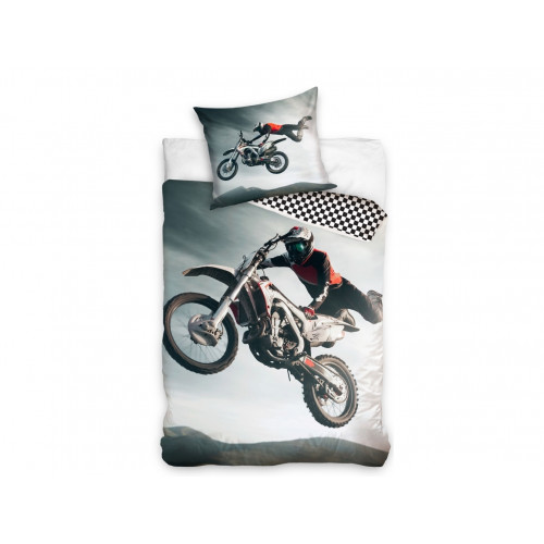 MCU Motocross Sengetøj 140 x 200, 100 procent bomuld