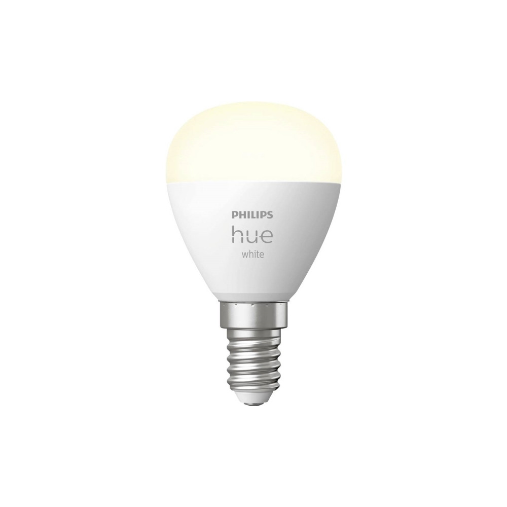 Produktbild för Philips Hue - LED-glödlampa - form: P45 - E14 - 5.7 W - varmt vitt ljus - 2700 K - vit