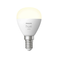 Produktbild för Philips Hue - LED-glödlampa - form: P45 - E14 - 5.7 W - varmt vitt ljus - 2700 K - vit