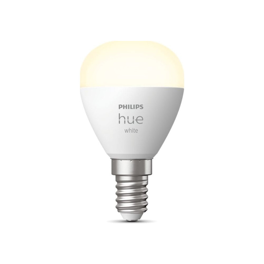 Produktbild för Philips Hue - LED-glödlampa - form: P45 - E14 - 5.7 W - varmt vitt ljus - 2700 K - vit