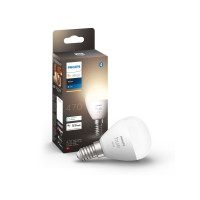 Produktbild för Philips Hue - LED-glödlampa - form: P45 - E14 - 5.7 W - varmt vitt ljus - 2700 K - vit