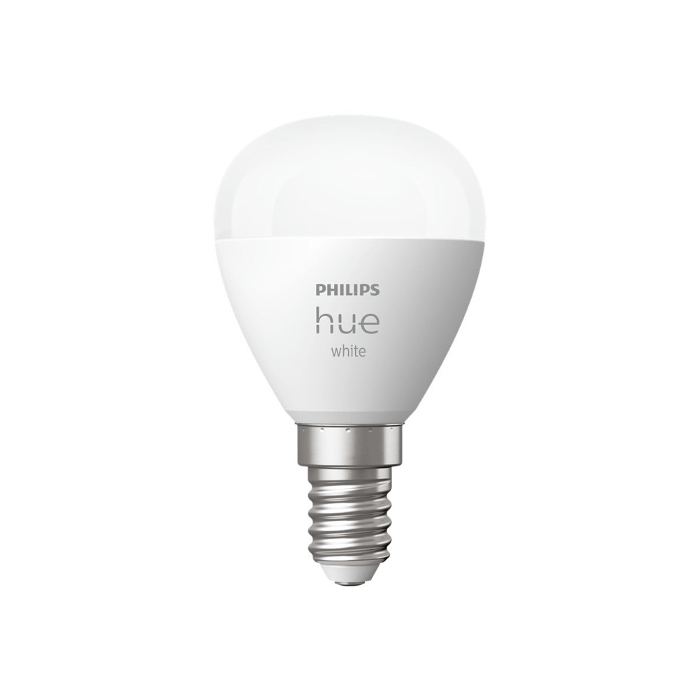Produktbild för Philips Hue - LED-glödlampa - form: P45 - E14 - 5.7 W - varmt vitt ljus - 2700 K - vit