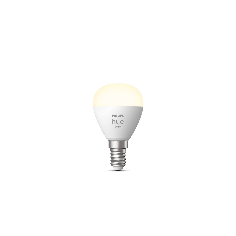 Produktbild för Philips Hue - LED-glödlampa - form: P45 - E14 - 5.7 W - varmt vitt ljus - 2700 K - vit