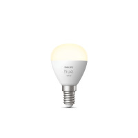 Produktbild för Philips Hue - LED-glödlampa - form: P45 - E14 - 5.7 W - varmt vitt ljus - 2700 K - vit