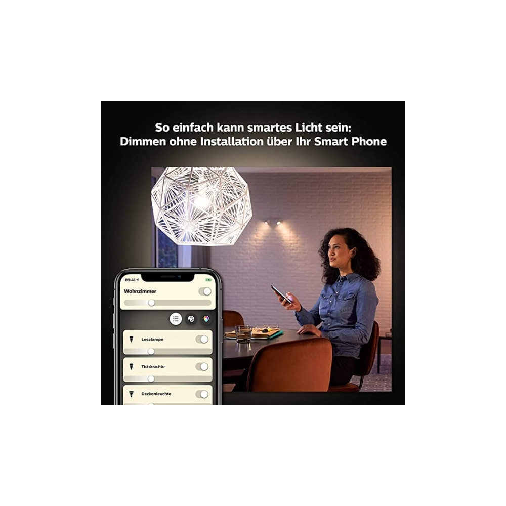 Produktbild för Philips Hue White - LED-glödlampa - form: ljus - E14 - 5.5 W - mjukt varmt vitt ljus - 2700 K