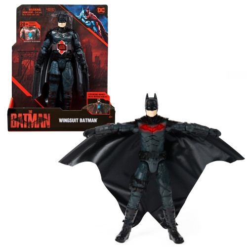 BATMAN DC Comics Batman 12-inch Wingsuit Action Figure with Lights and Phrases