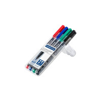 Produktbild för STAEDTLER Lumocolor 317 - markering - svart, röd, blå, grön (paket om 4)