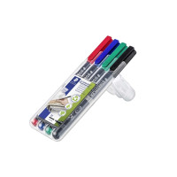 Produktbild för STAEDTLER Lumocolor 317 - markering - svart, röd, blå, grön (paket om 4)