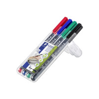 Produktbild för STAEDTLER Lumocolor 317 - markering - svart, röd, blå, grön (paket om 4)