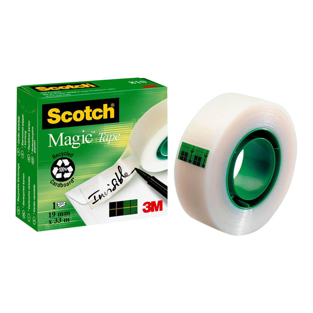 Produktbild för Scotch Magic 810 kontorstejp - 19 mm x 33 m - genomskinlig