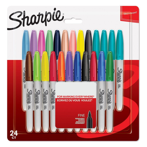 Sharpie Sharpie Fine märkpennor 24 styck Fin spets Multifärg
