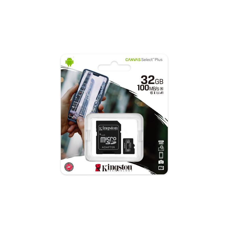 Produktbild för Kingston Technology Canvas Select Plus 32 GB MicroSDHC UHS-I Klass 10