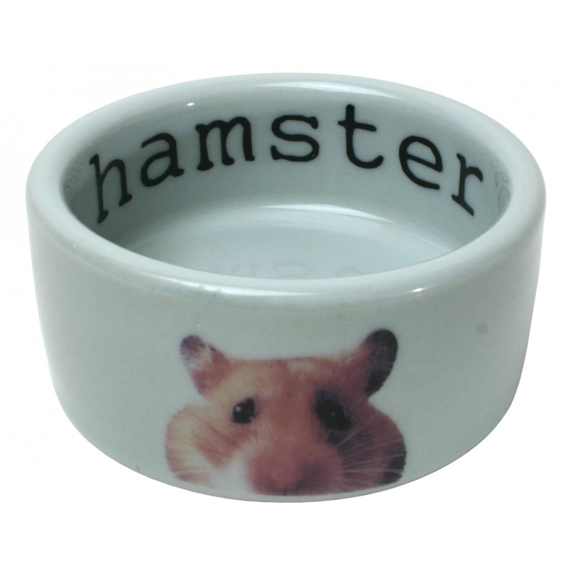 Produktbild för Keramikskål Hamster Grå Beeztees 8,5 cm