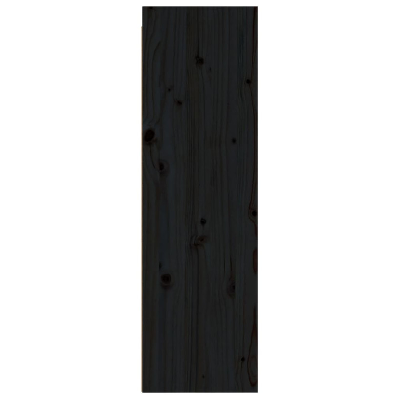 Produktbild för Väggskåp 2 st svart 30x30x100 cm massiv furu