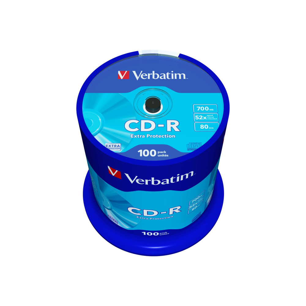 Produktbild för Verbatim - CD-R x 100 - 700 MB - lagringsmedier