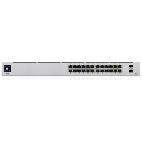 Miniatyr av produktbild för Ubiquiti Networks UniFi 24-Port PoE hanterad L2/L3 Gigabit Ethernet (10/100/1000) Strömförsörjning via Ethernet (PoE) stöd 1U Silver