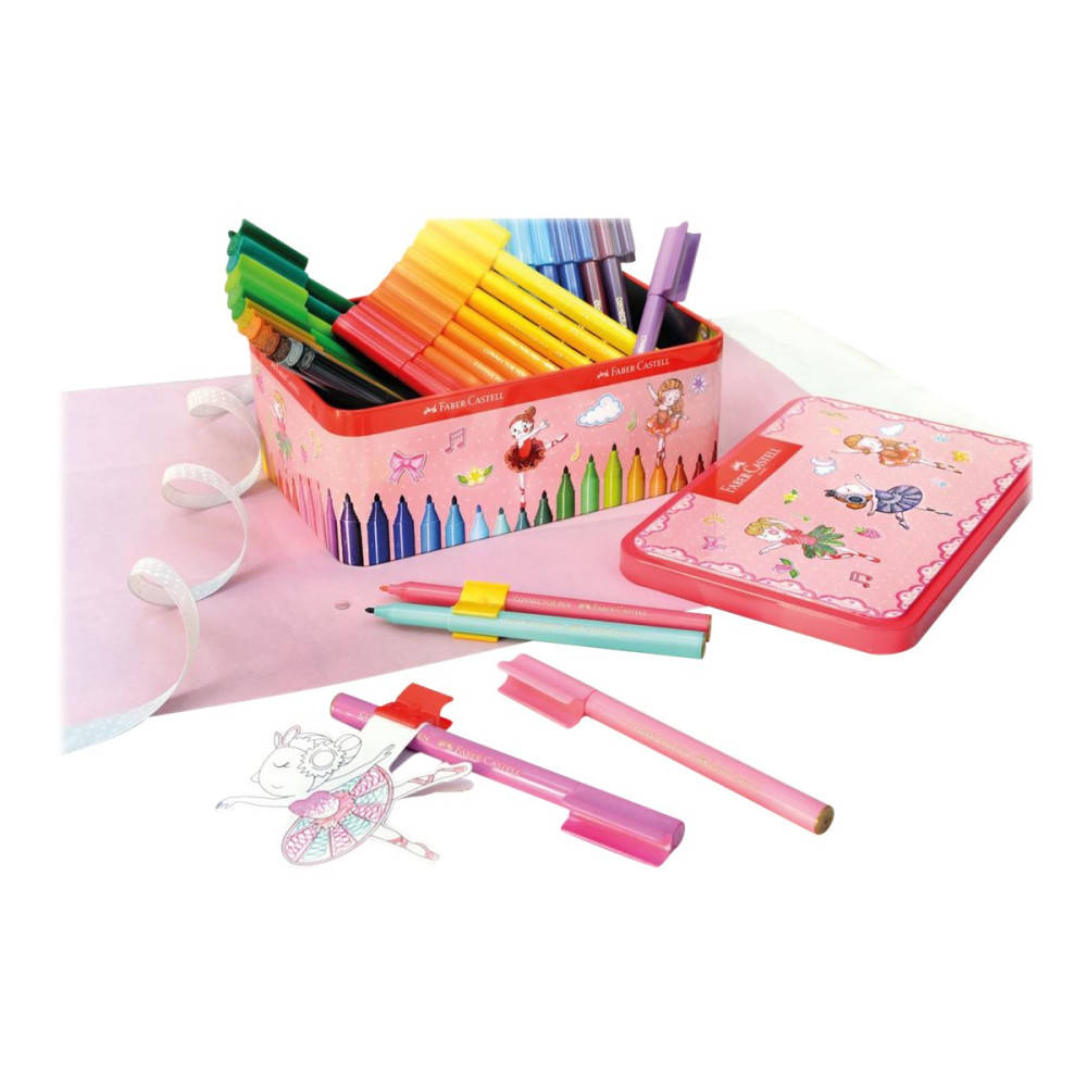 Produktbild för Faber-Castell CONNECTOR Ballerina - fiberspetspenna - olika klara färger (paket om 33)