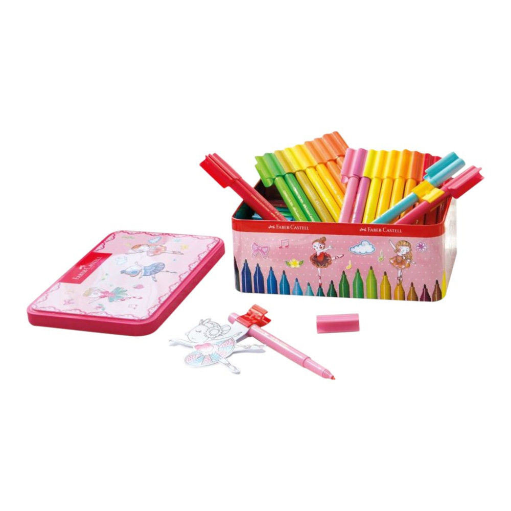 Produktbild för Faber-Castell CONNECTOR Ballerina - fiberspetspenna - olika klara färger (paket om 33)