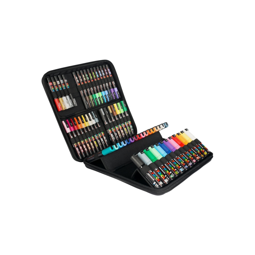 Produktbild för Uni Posca 60 stycken blandade färger (assorterade)  i fodral...