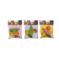 Produktbild för Hundleksaksmix, 4 st (frisbee, boll på snöre, tennisboll, po...