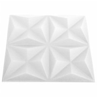 Miniatyr av produktbild för 3D Väggpaneler 24 st 50x50 cm origami vit 6 m²