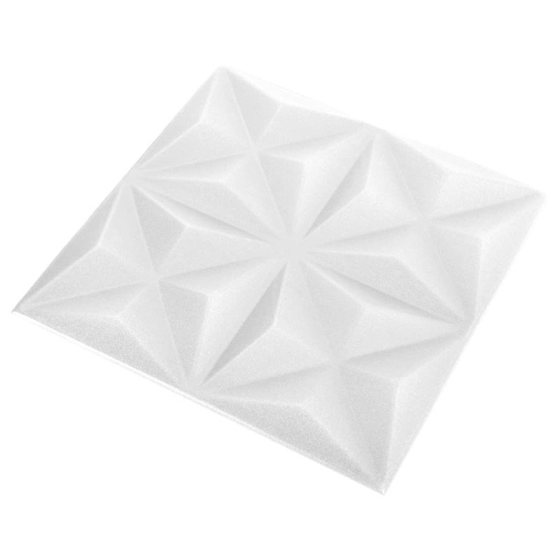 Produktbild för 3D Väggpaneler 48 st 50x50 cm origami vit 12 m²